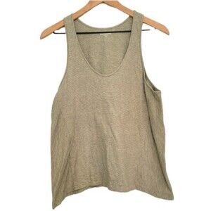 Eileen Fisher Green & White Stripe Tank Top Size XS